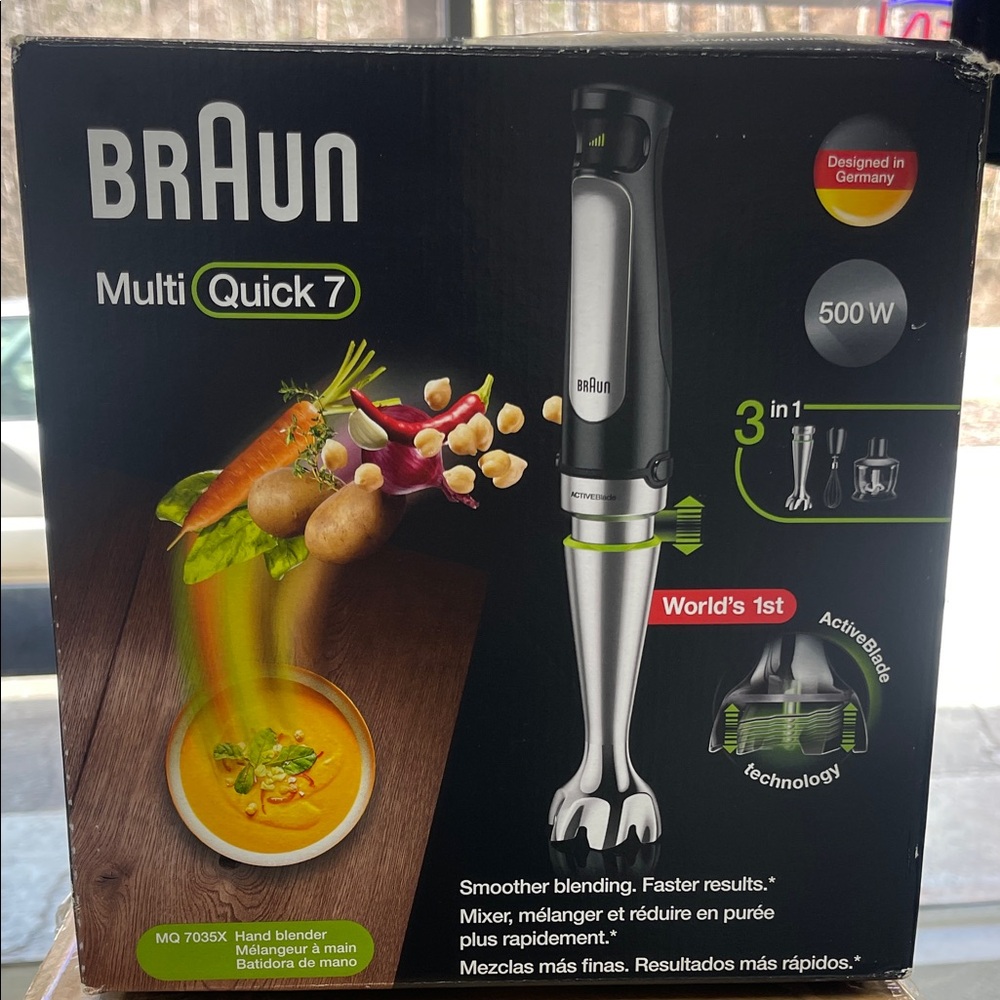 Braun MultiQuick 7 Hand Blender - Black and Silver